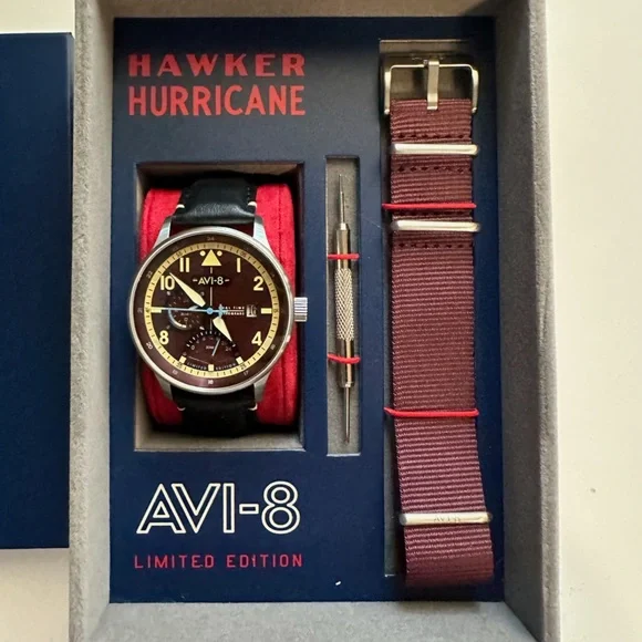 Limited Edition AVI-8 Hawker Hurricane McKellar Dual Time Watch